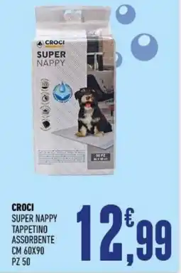 Ayoka Croci super nappy tappetino assorbente cm 60x90 pz 50 offerta