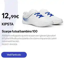 Decathlon KIPSTA Scarpe futsal bambino 100 offerta