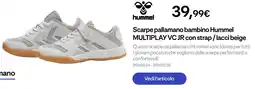 Decathlon Scarpe pallamano bambino Hummel MULTIPLAY VC JR con strap/lacci beige offerta