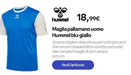 Decathlon Maglia pallamano uomo Hummel blu-giallo offerta