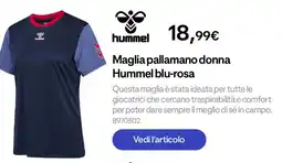 Decathlon Maglia pallamano donna Hummel blu-rosa offerta