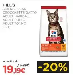 Arcaplanet Hill's science plan crocchette gatto adult hairball adult pollo adult tonno offerta