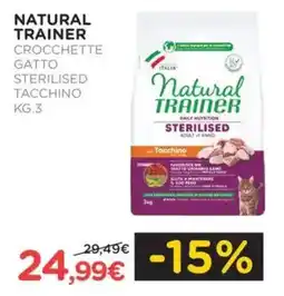 Arcaplanet Natural trainer crocchette gatto sterilised tacchino offerta