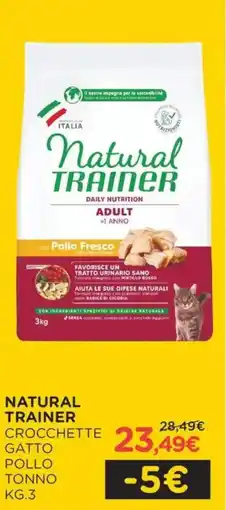 Arcaplanet Natural trainer crocchette gatto pollo tonno offerta