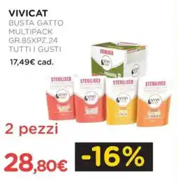 Arcaplanet Vivicat busta gatto multipack tutti i gusti offerta