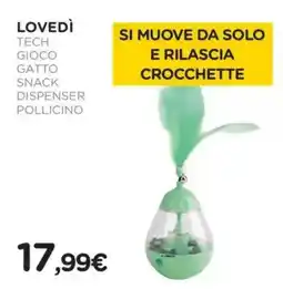 Arcaplanet Lovedì tech gioco gatto snack dispenser pollicino offerta