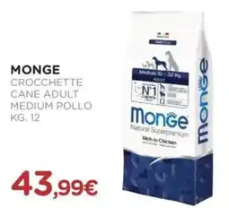 Arcaplanet Monge crocchette cane adult medium pollo offerta