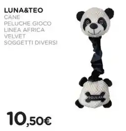 Arcaplanet Luna&teo cane peluche gioco linea africa velvet soggetti diversi offerta