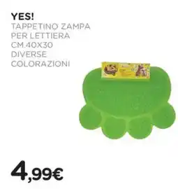 Arcaplanet Yes! tappetino zampa per lettiera cm.40x30 diverse colorazioni offerta