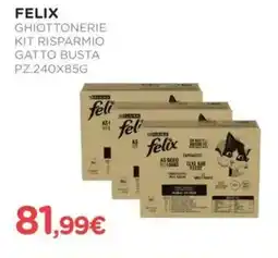 Arcaplanet Felix ghiottonerie kit risparmio gatto busta offerta