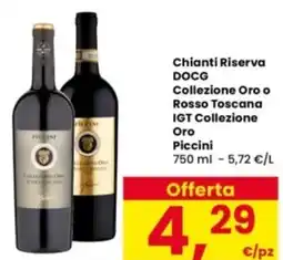 Interspar Chianti Riserva DOCG Collezione Oro o Rosso Toscana IGT Collezione Ого Piccini offerta