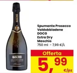 Interspar Spumante Prosecco Valdobbiadene DOCG Extra Dry Maschio offerta