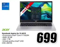 MediaWorld ACER Notebook Aspire Go 15 AG15 offerta