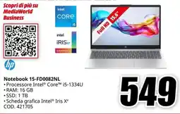 MediaWorld HP Notebook 15-FD0082NL offerta