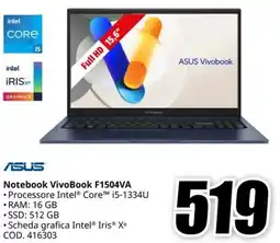 MediaWorld ASUS Notebook VivoBook F1504VA offerta