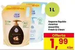 Interspar Sapone liquido ricarica assortito Fresh & Clean offerta