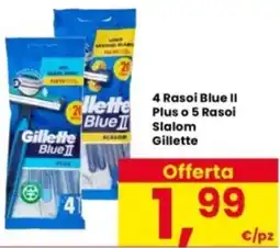 Interspar 4 Rasoi Blue II Plus o 5 Rasoi Slalom Gillette offerta