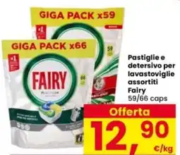 Interspar Pastiglie e detersivo per lavastoviglie assortiti Fairy 59/66 caps offerta