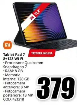 MediaWorld XIAOMI Tablet Pad 7 8+128 Wi-Fi offerta