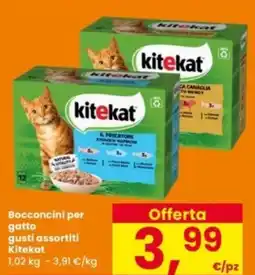 Interspar Bocconcini per gatto gusti assortiti Kitekat offerta