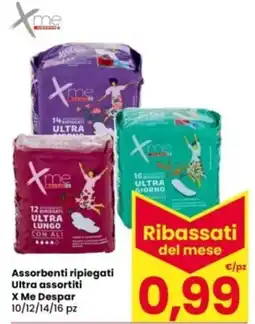Interspar Assorbenti ripiegati Ultra assortiti X Me Despar offerta