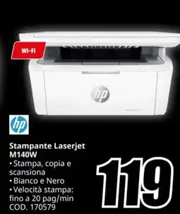 MediaWorld HP Stampante Laserjet M140W offerta