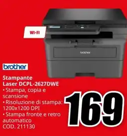 MediaWorld BROTHER Stampante Laser DCPL-2627DWE offerta