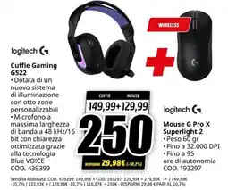 MediaWorld LOGITECH Cuffie Gaming G522 offerta