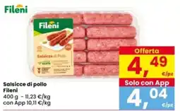 Interspar Salsicce di pollo Fileni offerta