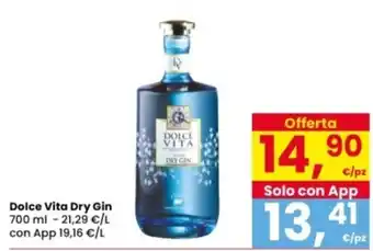 Interspar Dolce Vita Dry Gin offerta
