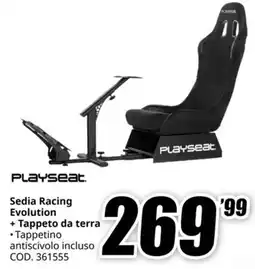 MediaWorld PLAYSEAT Sedia Racing Evolution + Tappeto da terra offerta
