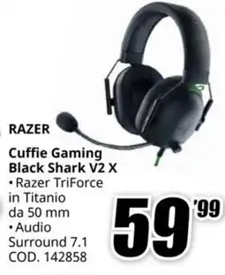 MediaWorld RAZER Cuffie Gaming Black Shark V2 X offerta