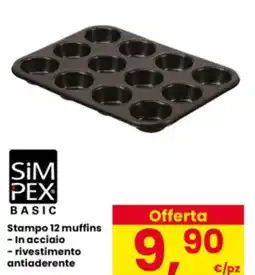 Interspar SiM PEX Stampo 12 muffins offerta