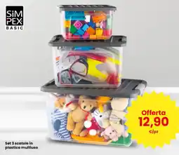 Interspar Set 3 scatole in plastica multiuso offerta