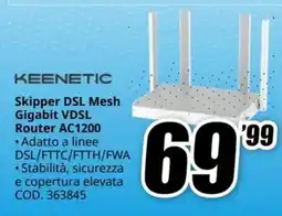 MediaWorld KEENETIC Skipper DSL Mesh Gigabit VDSL Router AC1200 offerta