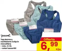 Interspar pascarel Top donna o confezione 2 slip in microfibra offerta