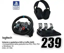 MediaWorld LOGITECH Volante e pedaliera G29 e Cuffie G435 offerta