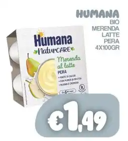 Franzy's Humana bio merenda latte pera offerta