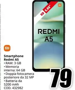 MediaWorld Smartphone REDMI A5 offerta