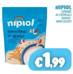 Franzy's Nipiol creme ai cereali vari gusti offerta