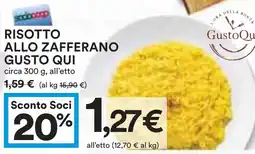 Coop Risotto allo zafferano GUSTO QUI offerta
