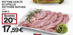 Coop Fettine scelte di vitello fattorie natura offerta