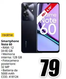 MediaWorld REALME Smartphone Note 60 offerta