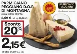 Coop Parmigiano reggiano d.o.p. di montagna offerta