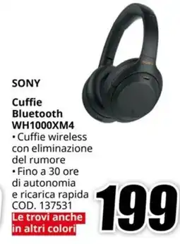 MediaWorld SONY Cuffie Bluetooth WH1000XM4 offerta
