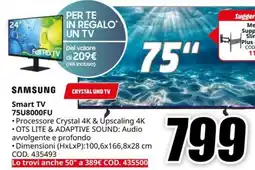 MediaWorld SAMSUNG Smart TV 75U8000FU offerta