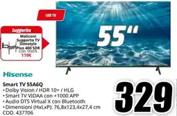 MediaWorld HISENSE Smart TV 55A6Q offerta