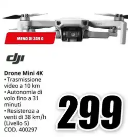 MediaWorld DJI Drone Mini 4K offerta