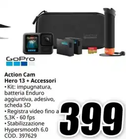 MediaWorld GoPro Action Cam Hero 13+ Accessori offerta