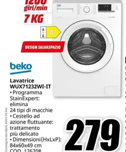 MediaWorld BEKO WUX71232WI-IT offerta